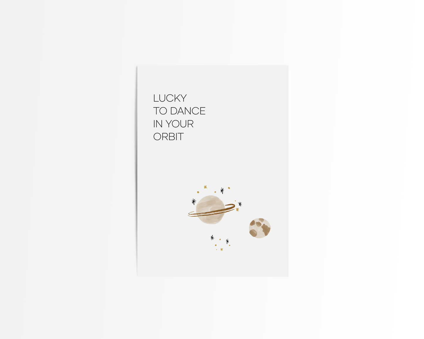 Postkarte "DANCE IN YOUR ORBIT"