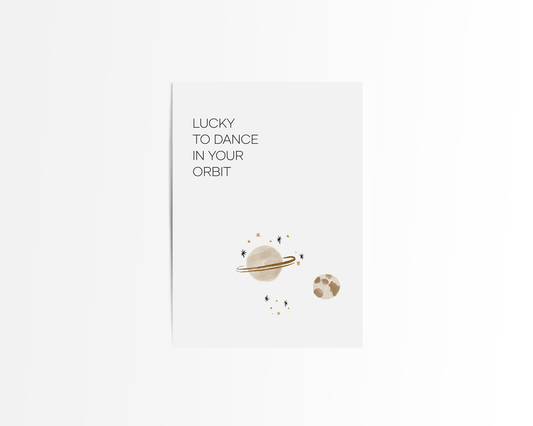 Postkarte "DANCE IN YOUR ORBIT"