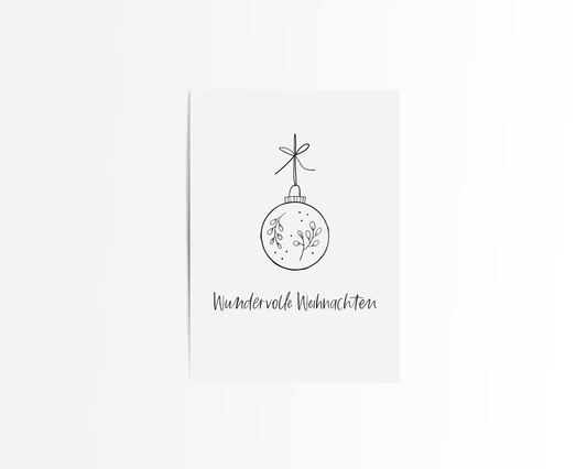 Postkarte "WUNDERVOLLE WEIHNACHTEN"