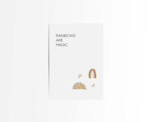 Postkarte "RAINBOWS ARE MAGIC"