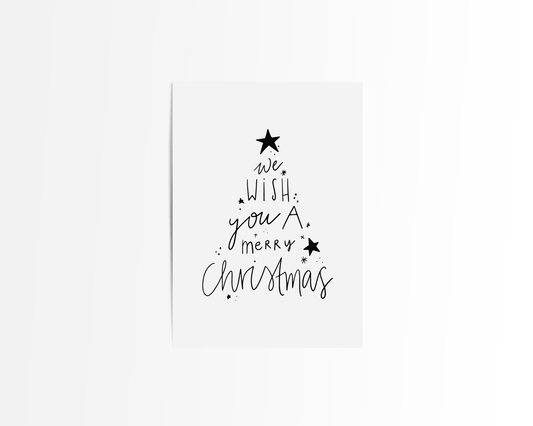 Postkarte "WE WISH YOU" Weihnachten