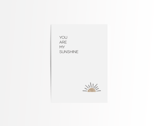 Postkarte "YOU ARE MY SUNSHINE"